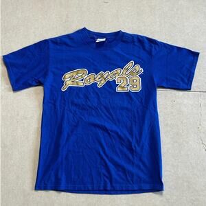 90s Vintage Kansas City Royals Mike Sweeney Blue Player T Shirt Size M